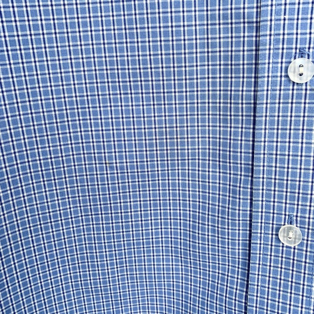 Vintage Alia Sleeveless Button Up Plaid Dress Shirt Blue Coastal Grandma Preppy - Picture 8 of 12